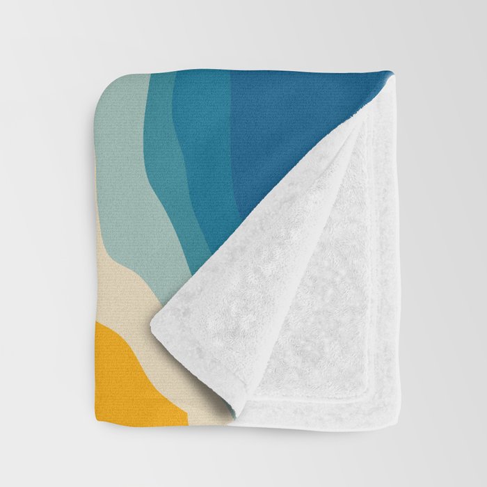Seascape aerial view Throw Blanket Gallery Image 3