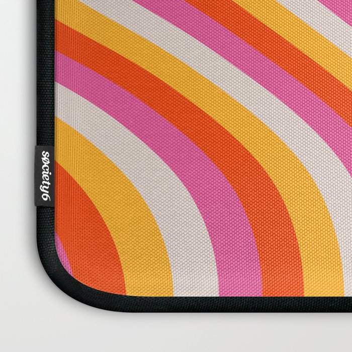 Wavy Retro Stripes Laptop Sleeve Gallery Image 3