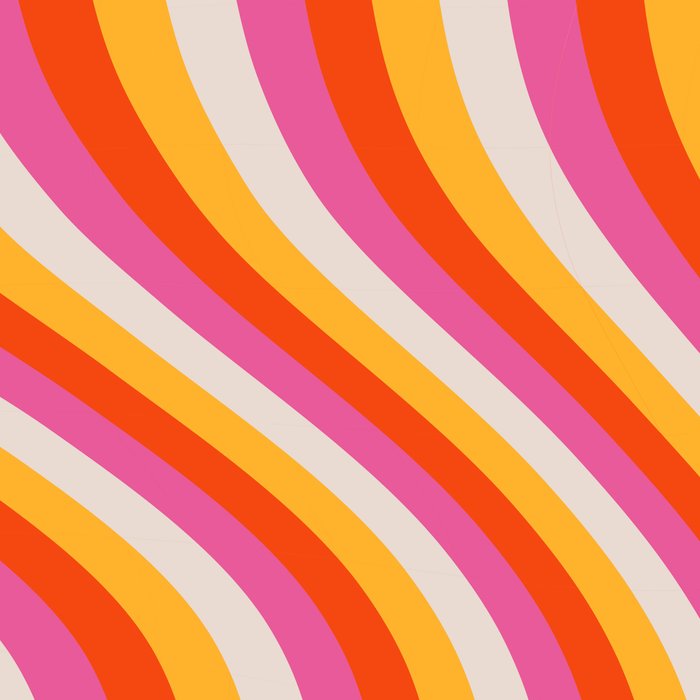 Wavy Retro Stripes Coffee Mug Gallery Image 2