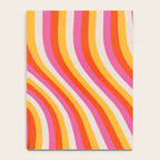 Wavy Retro Stripes Notebook Gallery Image 4
