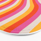 Wavy Retro Stripes Bath Mat Gallery Image 3