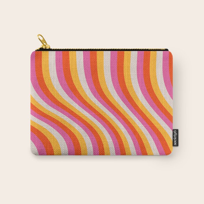 Wavy Retro Stripes Carry All Pouch Gallery Image 1