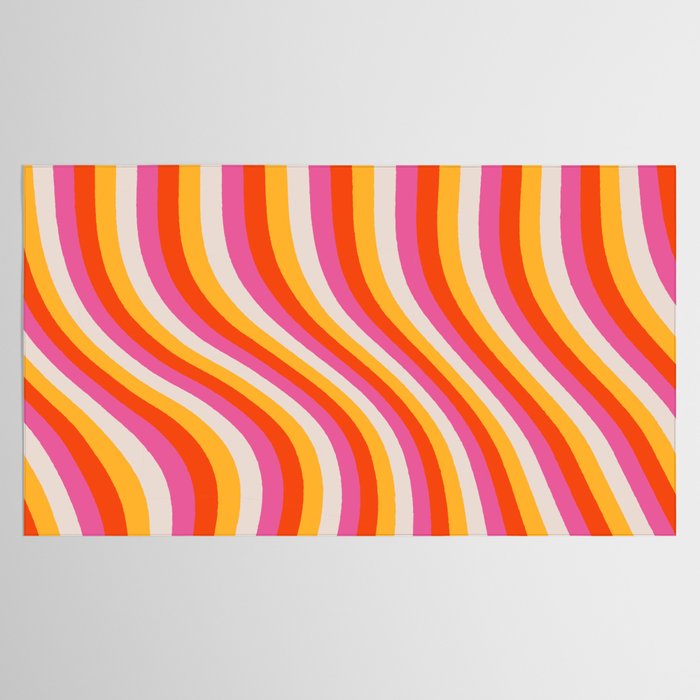 Wavy Retro Stripes Tablecloth Gallery Image 2