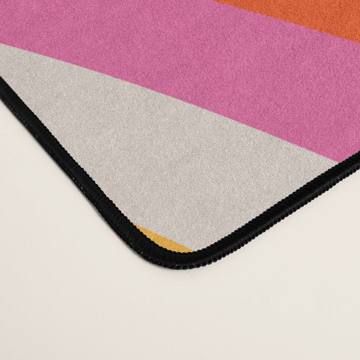 Wavy Retro Stripes Desk Mat Gallery Image 4