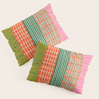 Mid Century Finnish Patchwork Abstract Stripe Pattern Pillow Sham Gallery Image 3