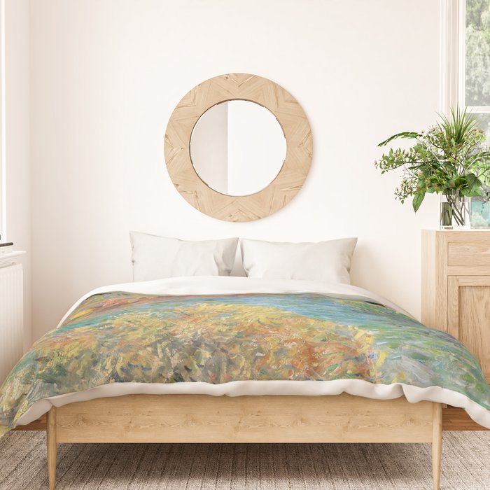 Claude Monet "Landscape near Montecarlo" Duvet Cover Gallery Image 3