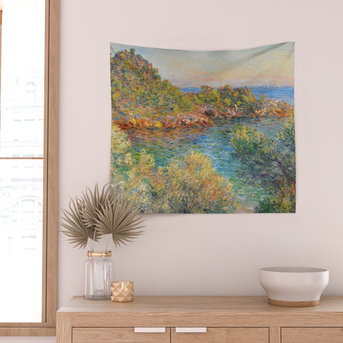 Claude Monet "Landscape near Montecarlo" Wall Tapestry Gallery Image 2