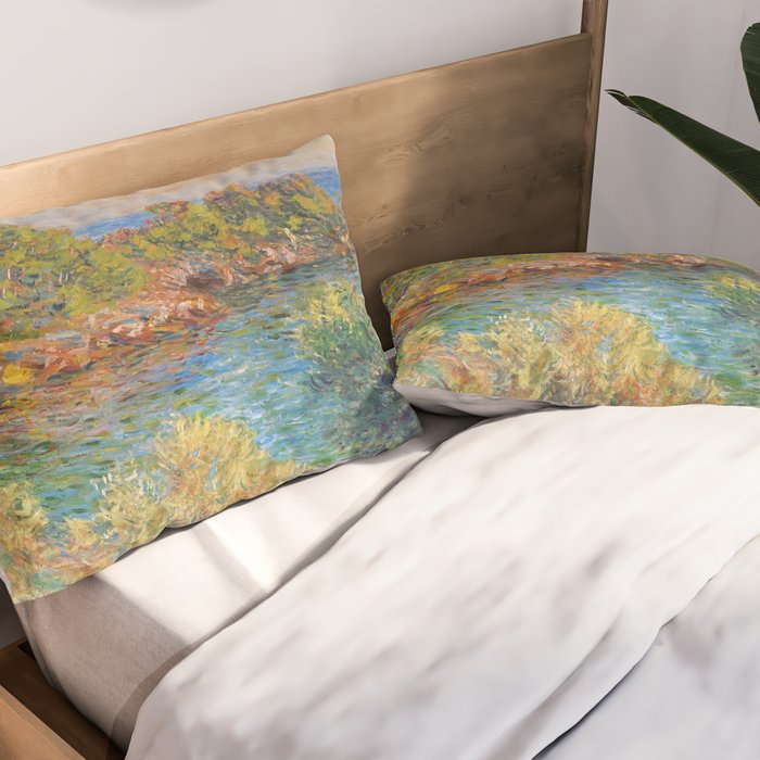Claude Monet "Landscape near Montecarlo" Pillow Sham Gallery Image 2