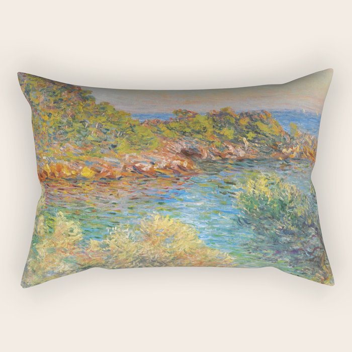 Claude Monet "Landscape near Montecarlo" Rectangular Pillow Gallery Image 2