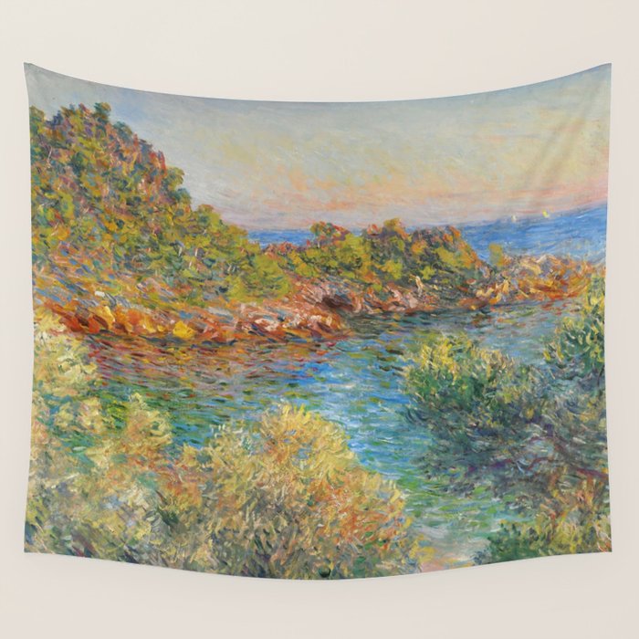 Claude Monet "Landscape near Montecarlo" Wall Tapestry Gallery Image 1