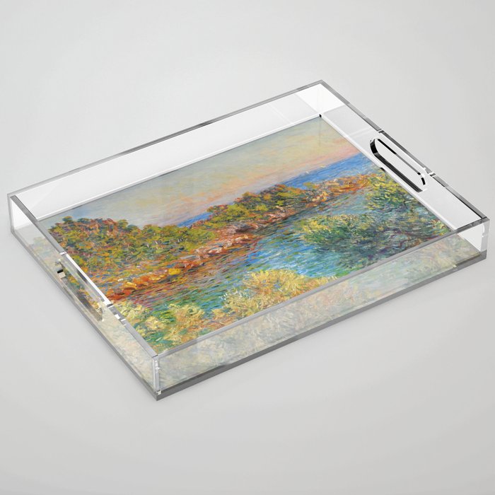 Claude Monet "Landscape near Montecarlo" Acrylic Tray Gallery Image 1