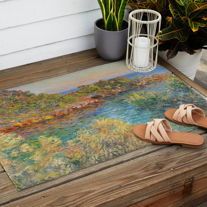 Claude Monet "Landscape near Montecarlo" Outdoor Rug Gallery Image 2