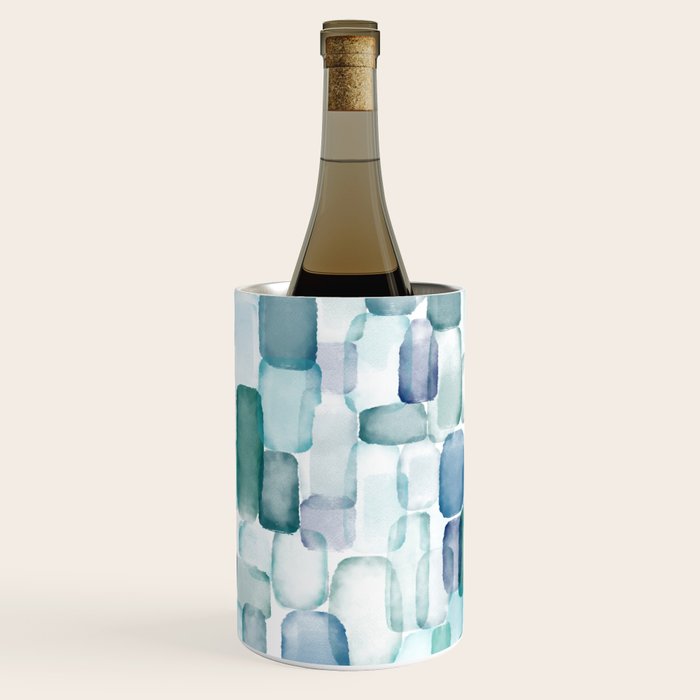 Sea Glass Watercolor Wine Chiller Gallery Image 2