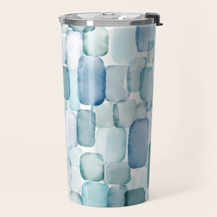 Sea Glass Watercolor Travel Mug Gallery Image 2