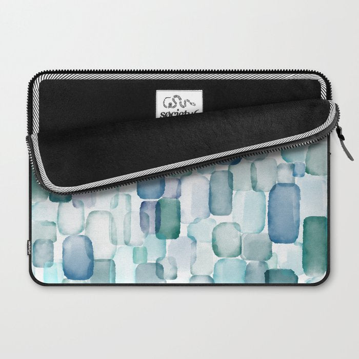 Sea Glass Watercolor Laptop Sleeve Gallery Image 2