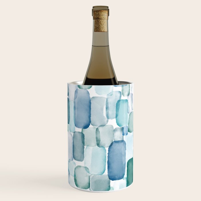 Sea Glass Watercolor Wine Chiller Gallery Image 3
