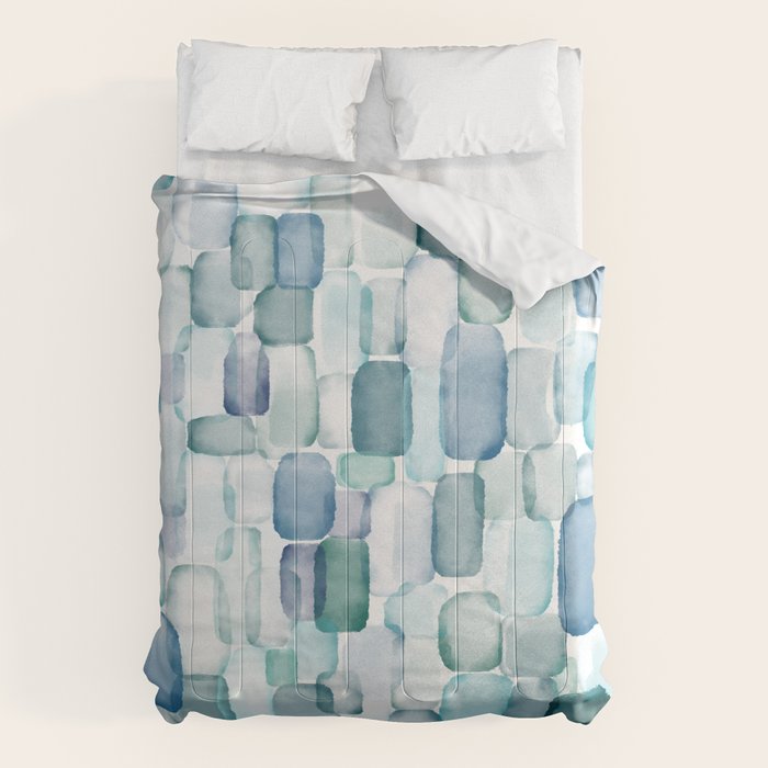 Sea Glass Watercolor Comforter Gallery Image 1