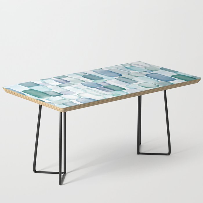 Sea Glass Watercolor Coffee Table Gallery Image 1