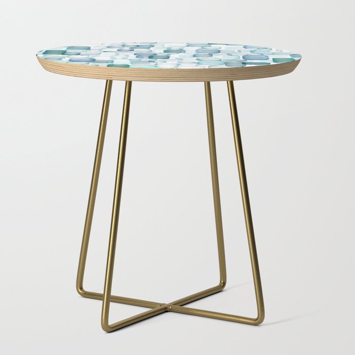 Sea Glass Watercolor Side Table Gallery Image 1