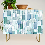 Sea Glass Watercolor Credenza Gallery Image 1