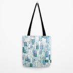 Sea Glass Watercolor Tote Bag Gallery Image 2