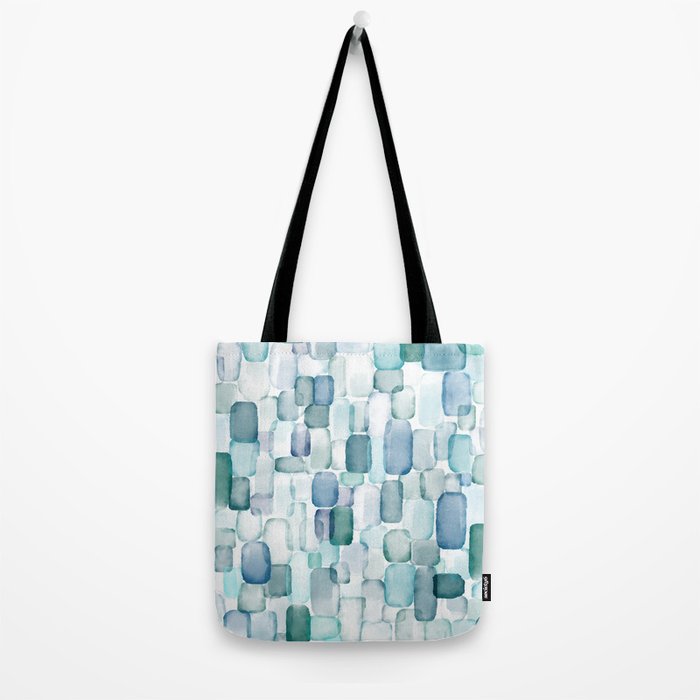 Sea Glass Watercolor Tote Bag Gallery Image 2