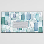 Sea Glass Watercolor Desk Mat Gallery Image 1