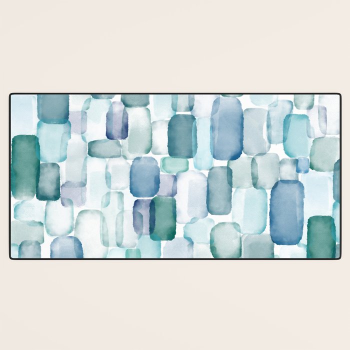 Sea Glass Watercolor Desk Mat Gallery Image 3