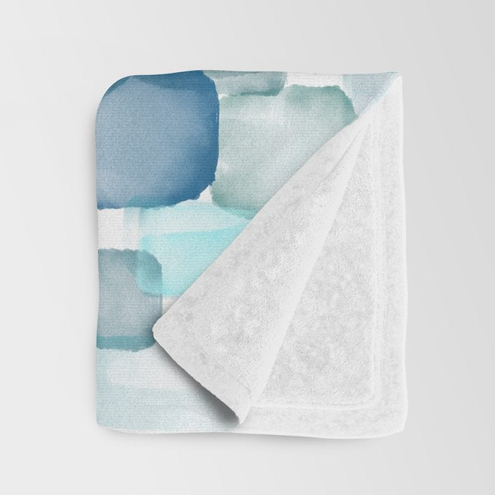 Sea Glass Watercolor Throw Blanket Gallery Image 3
