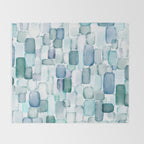 Sea Glass Watercolor Throw Blanket Gallery Image 2