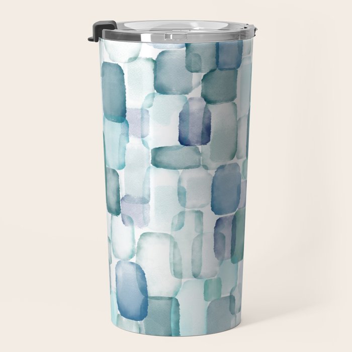 Sea Glass Watercolor Travel Mug Gallery Image 3