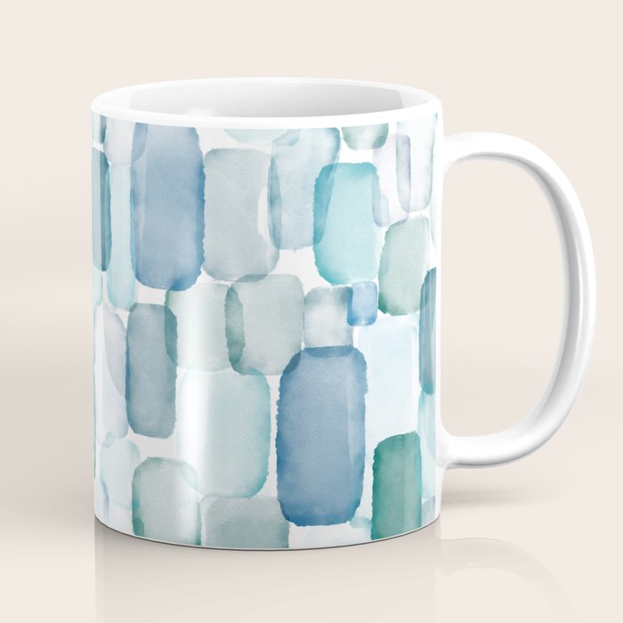 Sea Glass Watercolor Coffee Mug Gallery Image 1