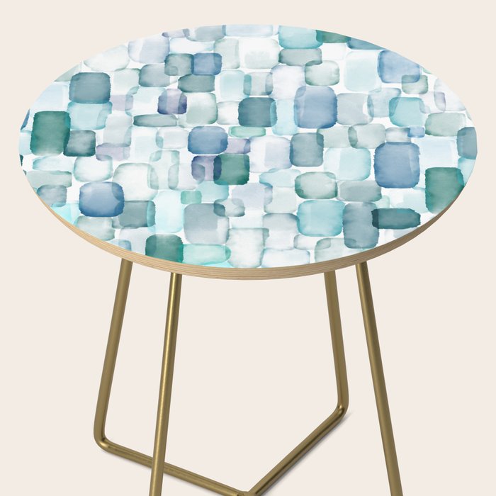 Sea Glass Watercolor Side Table Gallery Image 2