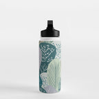 Forest Woodland Trees, Green, Floral Prints Water Bottle Gallery Image 3