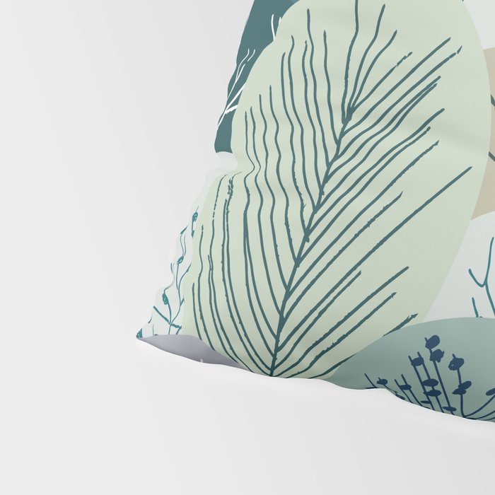 Forest Woodland Trees, Green, Floral Prints Pillow Sham Gallery Image 4