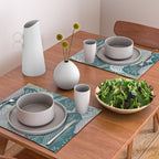 Forest Woodland Trees, Green, Floral Prints Placemat Gallery Image 2