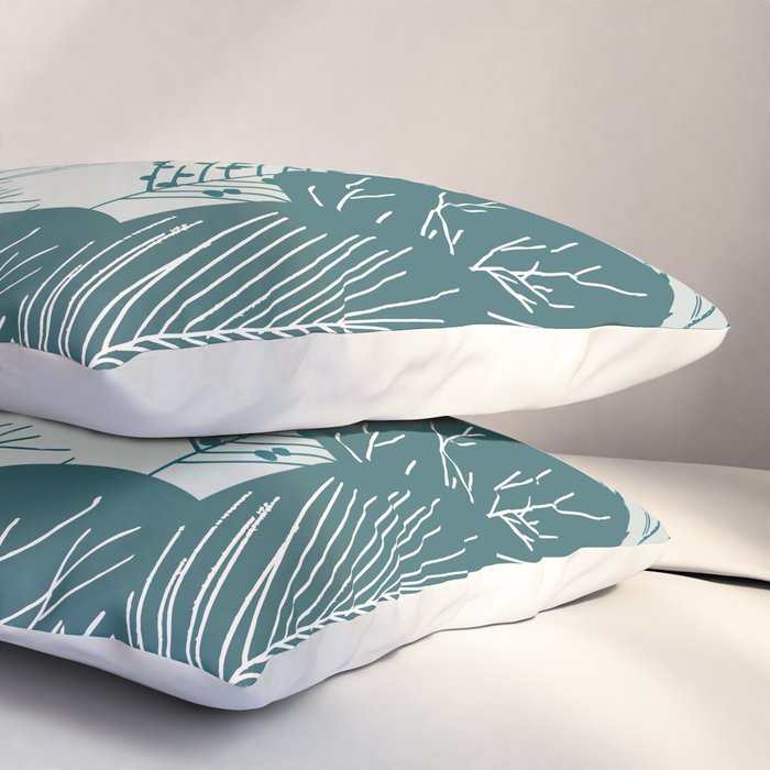 Forest Woodland Trees, Green, Floral Prints Pillow Sham Gallery Image 3