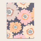Retro Frilly Flowers in Pink and Orange Notebook Gallery Image 4