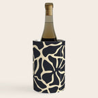 Black and white abstract flower art pattern Wine Chiller Gallery Image 2