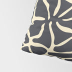Black and white abstract flower art pattern Pillow Sham Gallery Image 4