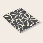 Black and white abstract flower art pattern Notebook Gallery Image 2