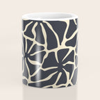 Black and white abstract flower art pattern Coffee Mug Gallery Image 4
