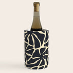 Black and white abstract flower art pattern Wine Chiller Gallery Image 1