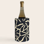 Black and white abstract flower art pattern Wine Chiller Gallery Image 3