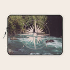 Rose Gold River Compass Laptop Sleeve Gallery Image 1
