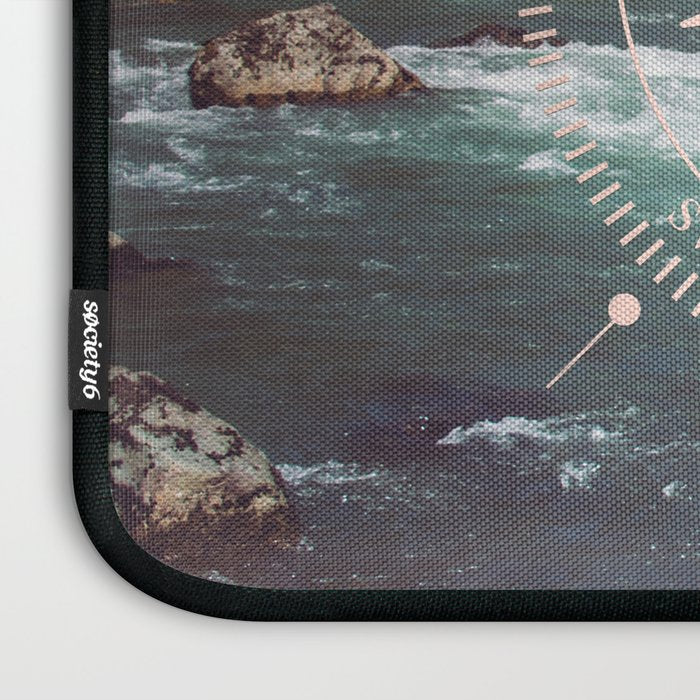 Rose Gold River Compass Laptop Sleeve Gallery Image 3
