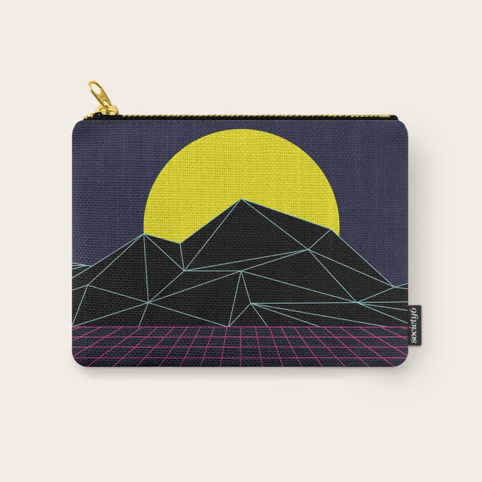 Outrun to the Sun / 80s Retro Carry All Pouch Gallery Image 1