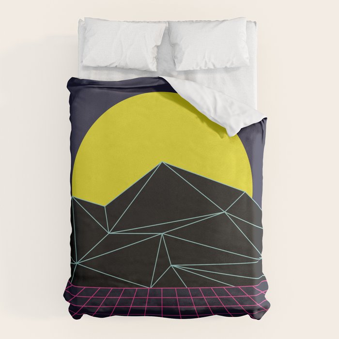 Outrun to the Sun / 80s Retro Duvet Cover Gallery Image 6