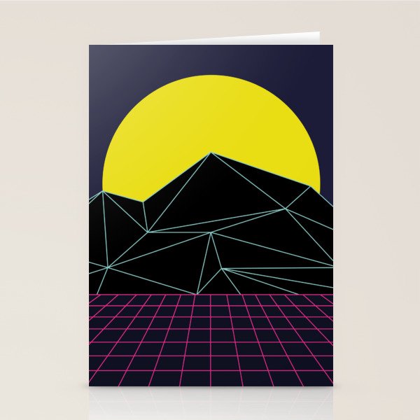 Outrun to the Sun / 80s Retro Stationery Card Gallery Image 2