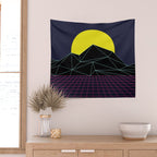 Outrun to the Sun / 80s Retro Wall Tapestry Gallery Image 2